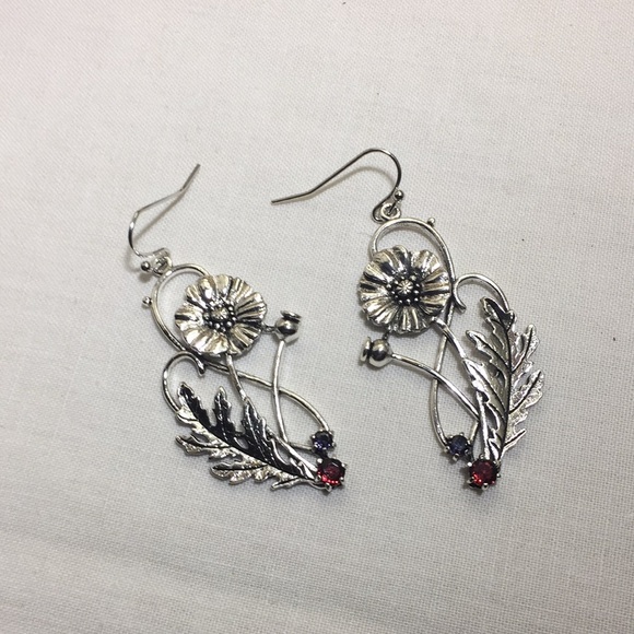 ๐50% OFF/3+...Antique Style Poppy Flower Dangle Earrings - Picture 6 of 10